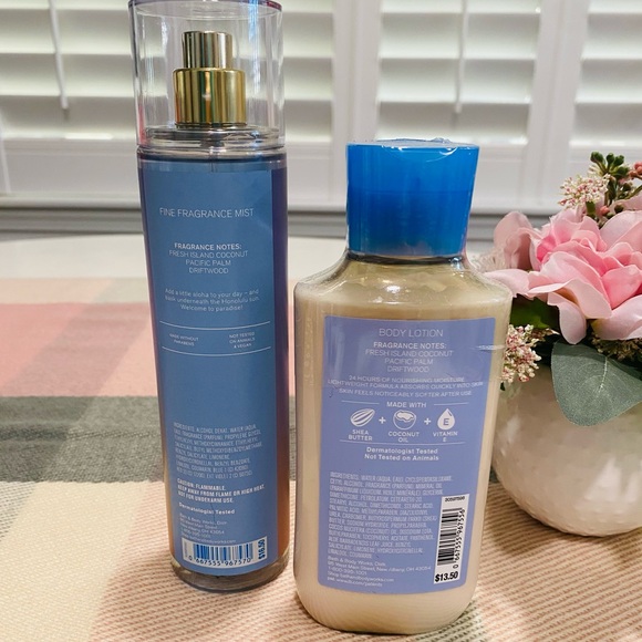 🌴 NEW Honolulu Sun Bath & Body Works Set Body Lotion & Fine Mist - Picture 3 of 5